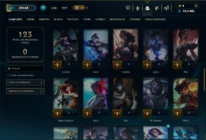 Diamante 4 com 55 Champs e 15 Skins - League of Legends LOL