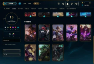 Diamante 4 com 55 Champs e 15 Skins - League of Legends LOL
