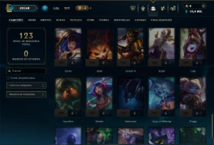 Diamante 4 com 55 Champs e 15 Skins - League of Legends LOL