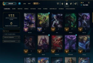 Diamante 4 com 55 Champs e 15 Skins - League of Legends LOL